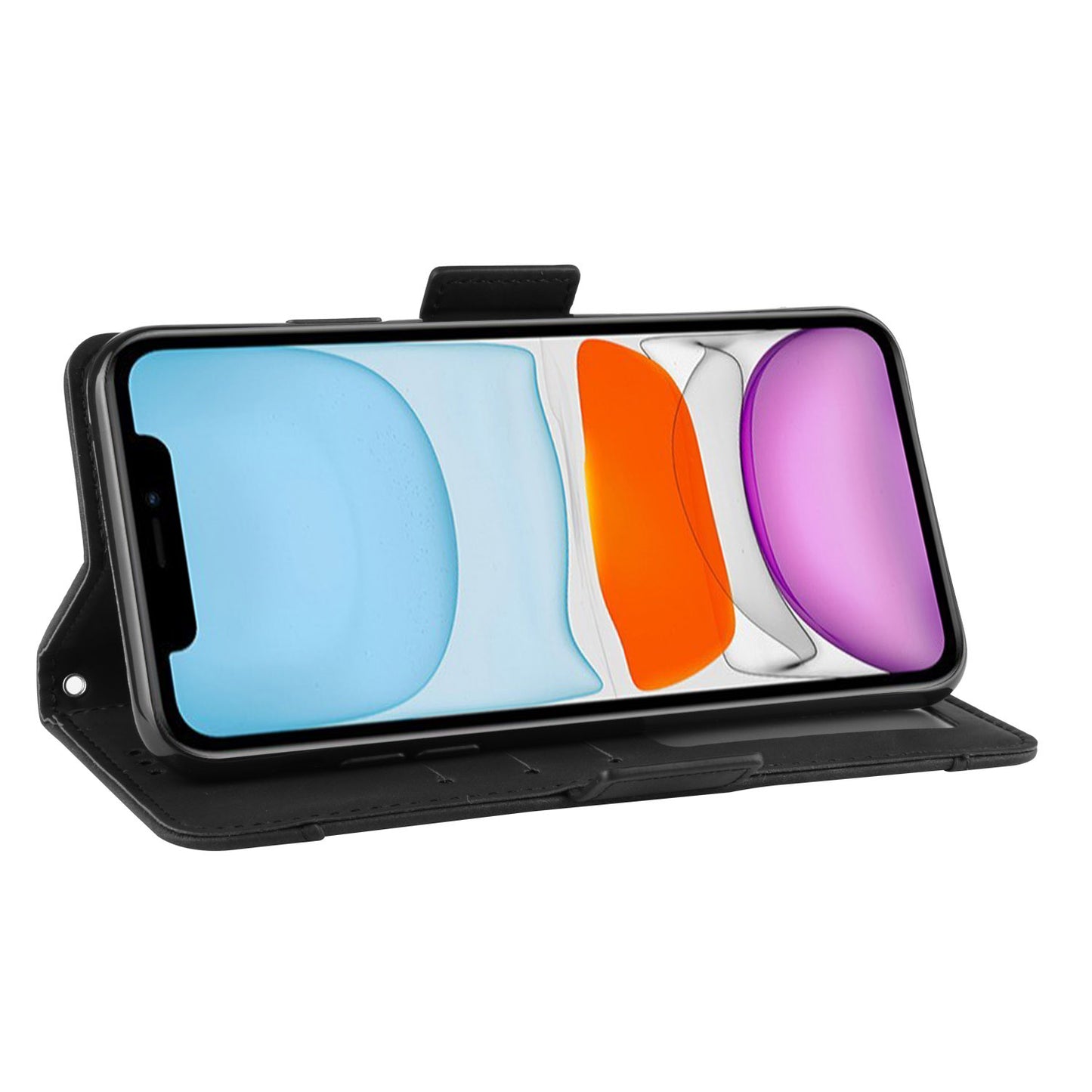 Leather Phone Unique Case with Multiple Card Slots for iPhone 12 Pro Max 6.7 inch