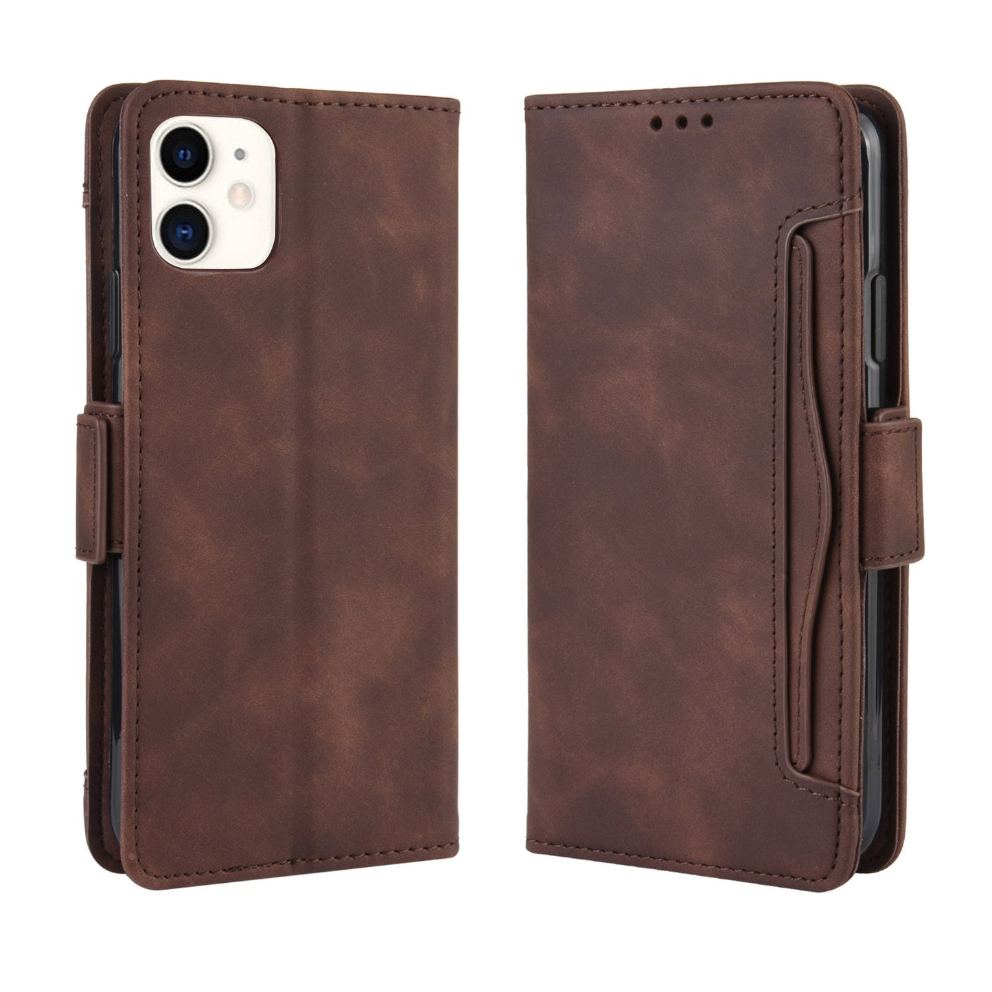 Leather Phone Unique Case with Multiple Card Slots for iPhone 12 Pro Max 6.7 inch