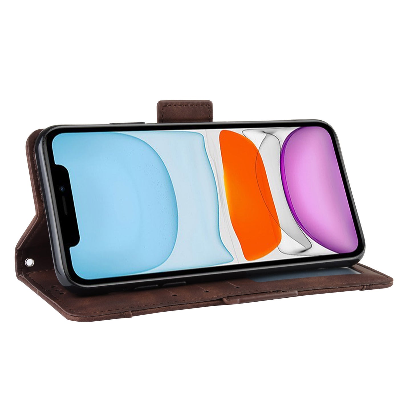 Leather Phone Unique Case with Multiple Card Slots for iPhone 12 Pro Max 6.7 inch