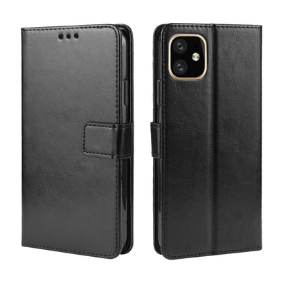 Crazy Horse Skin Leather Shell with Strap for iPhone 12 mini
