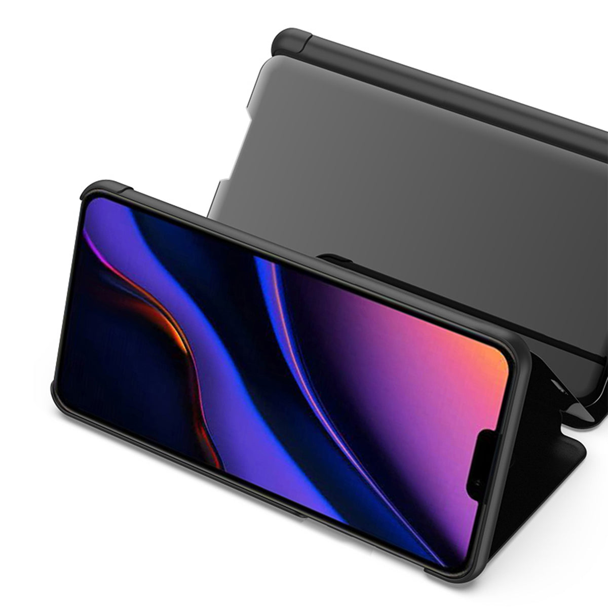 Plated Mirror Surface Flip Stand Leather Cover for iPhone 12 Pro Max 6.7 inch