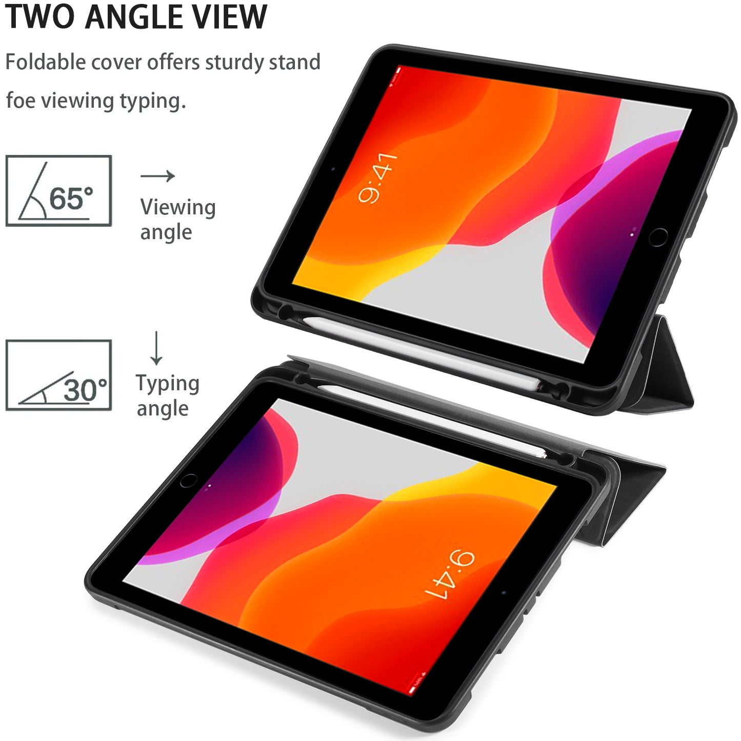 DG.MING See Series Case Auto Wake & Sleep Leather Shell for iPad 10.2 (2021)/(2020)/(2019)