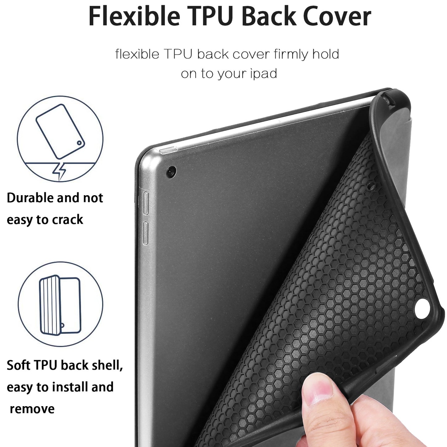 DG.MING See Series Case Auto Wake & Sleep Leather Shell for iPad 10.2 (2021)/(2020)/(2019)