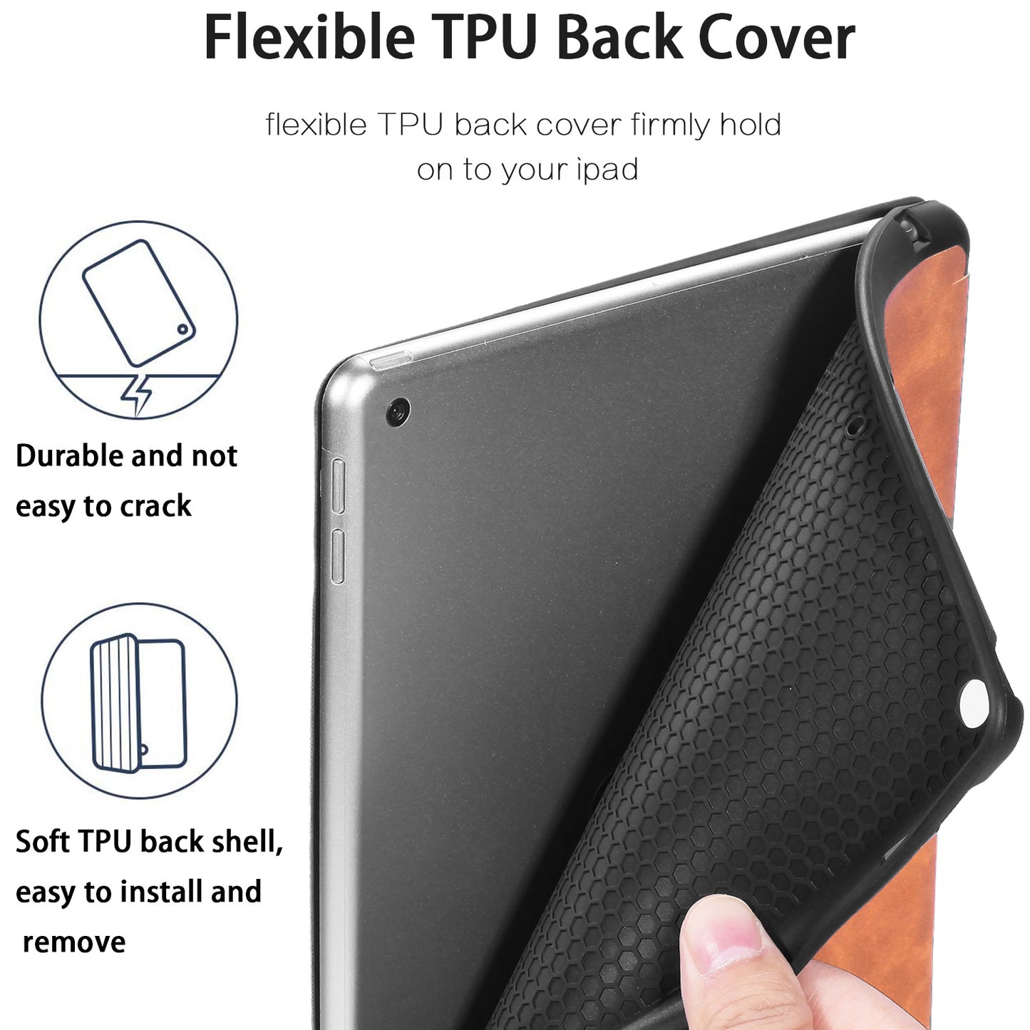 DG.MING See Series Case Auto Wake & Sleep Leather Shell for iPad 10.2 (2021)/(2020)/(2019)