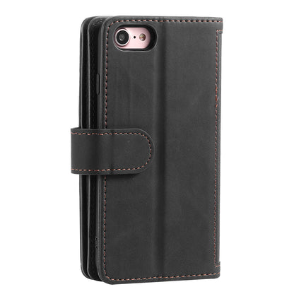 Zipper Pocket 9 Card Slots Leather Wallet Case for iPhone 6s/6