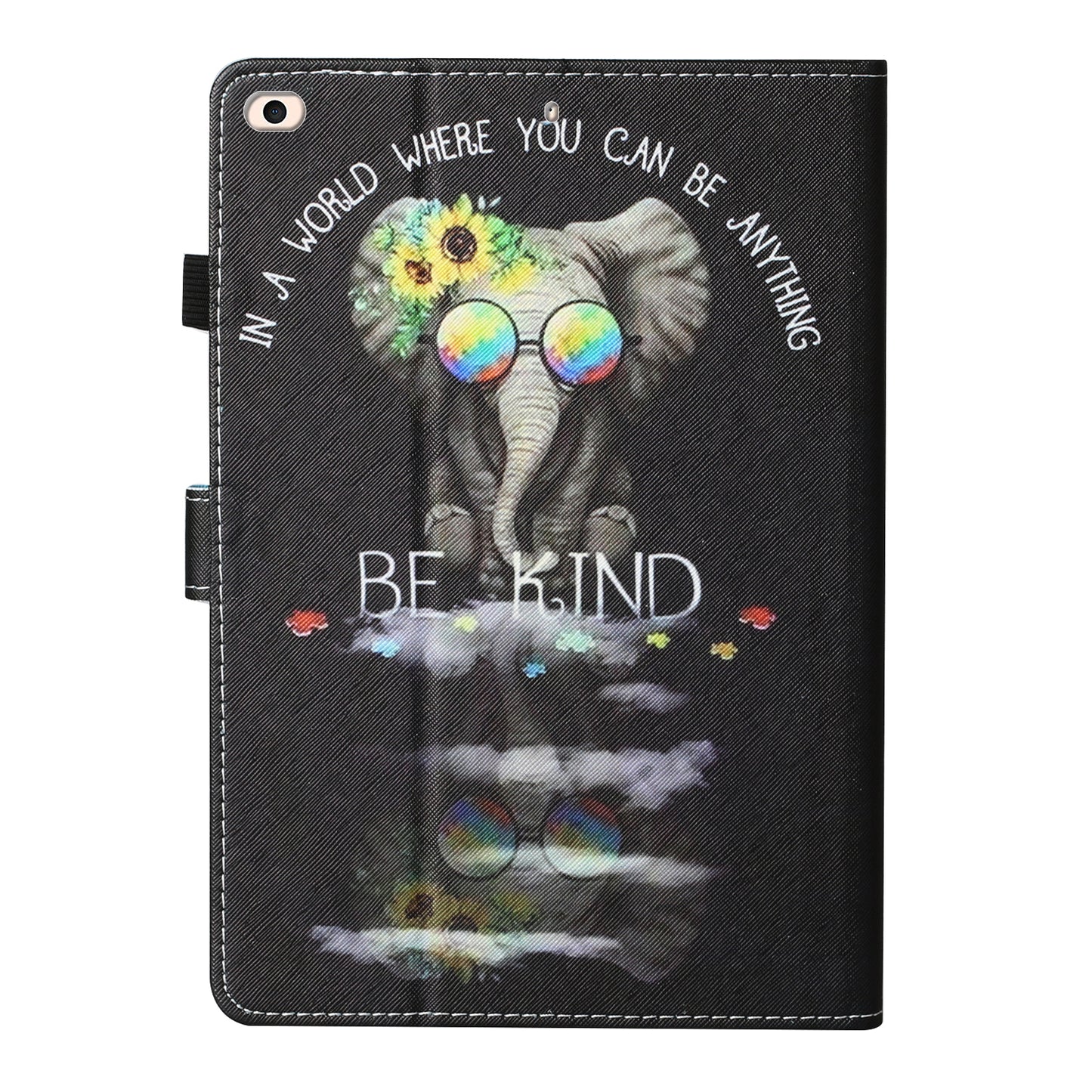 Patterned Leather Card Holder Stand Tablet Casing for iPad Air 2 / iPad Air (2013) / iPad 9.7-inch (2017)/ (2018)