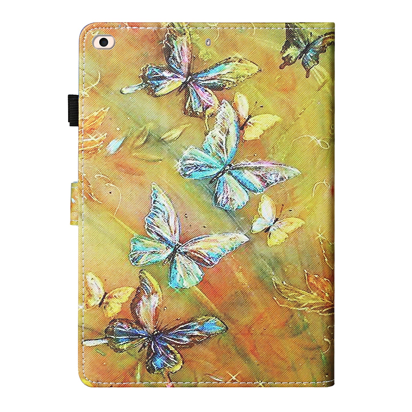 Patterned Leather Card Holder Stand Tablet Casing for iPad Air 2 / iPad Air (2013) / iPad 9.7-inch (2017)/ (2018)