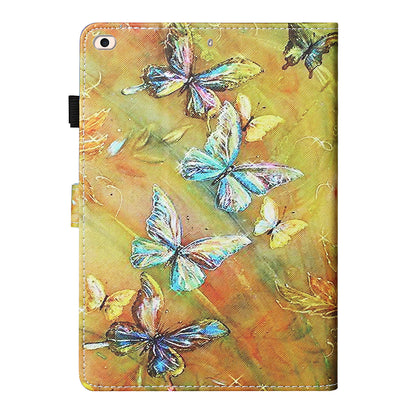 Patterned Leather Card Holder Stand Tablet Casing for iPad Air 2 / iPad Air (2013) / iPad 9.7-inch (2017)/ (2018)