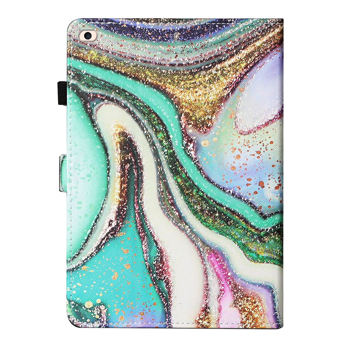 Patterned Leather Card Holder Stand Tablet Casing for iPad Air 2 / iPad Air (2013) / iPad 9.7-inch (2017)/ (2018)
