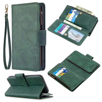 BF02 Silky Touch Feeling Wallet Leather Stand Phone Case with Zipper Pocket for iPhone 6/6s 4.7-inch