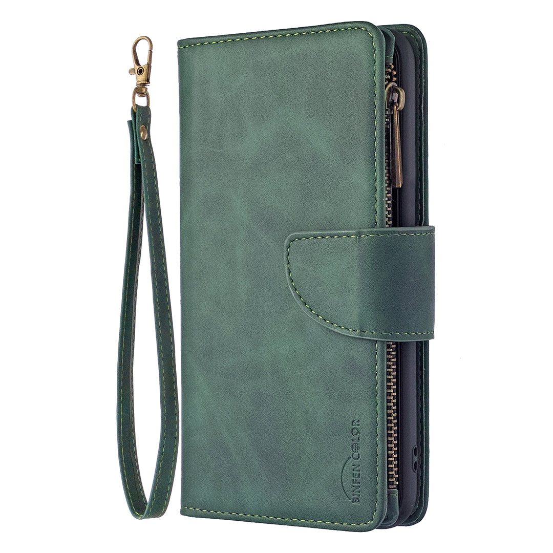 BF02 Silky Touch Feeling Wallet Leather Stand Phone Case with Zipper Pocket for iPhone 6/6s 4.7-inch