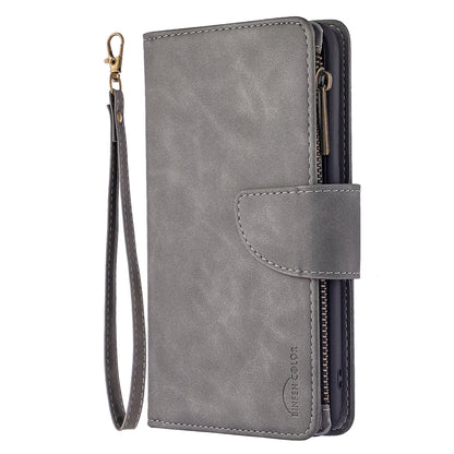 BF02 Silky Touch Feeling Wallet Leather Stand Phone Case with Zipper Pocket for iPhone 6/6s 4.7-inch