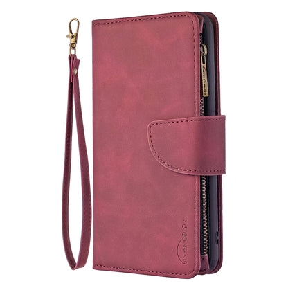 BF02 Silky Touch Feeling Wallet Leather Stand Phone Case with Zipper Pocket for iPhone 6/6s 4.7-inch