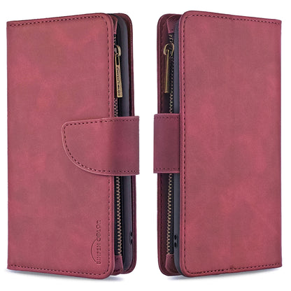 BF02 Silky Touch Feeling Wallet Leather Stand Phone Case with Zipper Pocket for iPhone 6/6s 4.7-inch