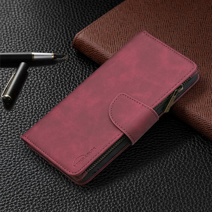 BF02 Silky Touch Feeling Wallet Leather Stand Phone Case with Zipper Pocket for iPhone 6/6s 4.7-inch