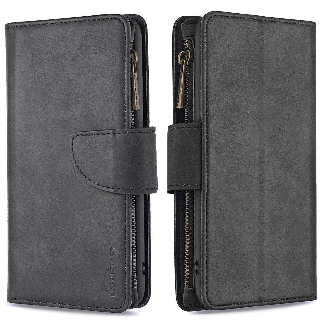 BF02 Silky Touch Feeling Wallet Leather Stand Phone Case with Zipper Pocket for iPhone 6/6s 4.7-inch
