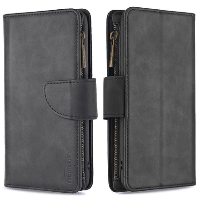 BF02 Silky Touch Feeling Wallet Leather Stand Phone Case with Zipper Pocket for iPhone 6/6s 4.7-inch