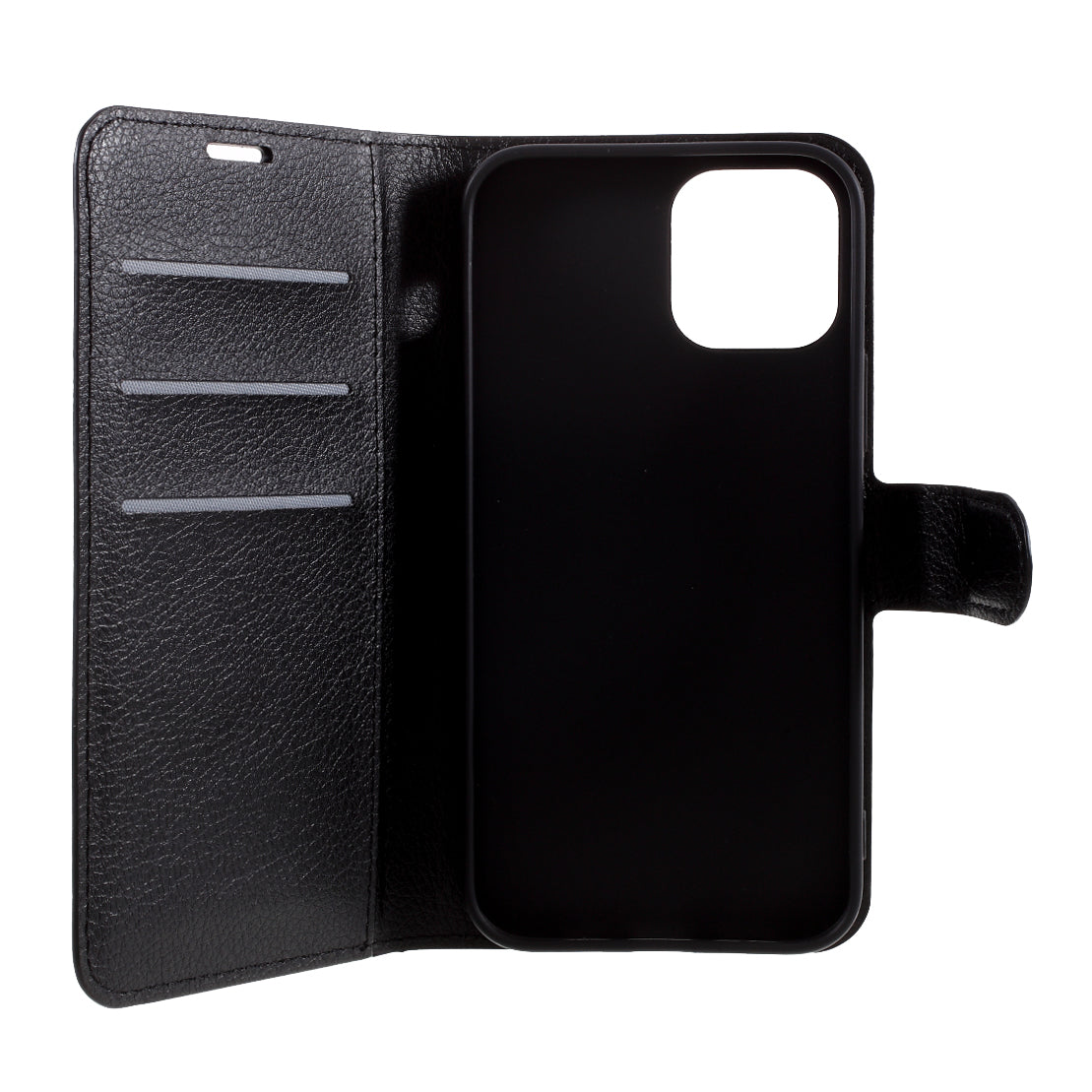 Litchi Surface Shell Leather Case with Stand for iPhone 12 Pro/12 Mobile Phone Accessories