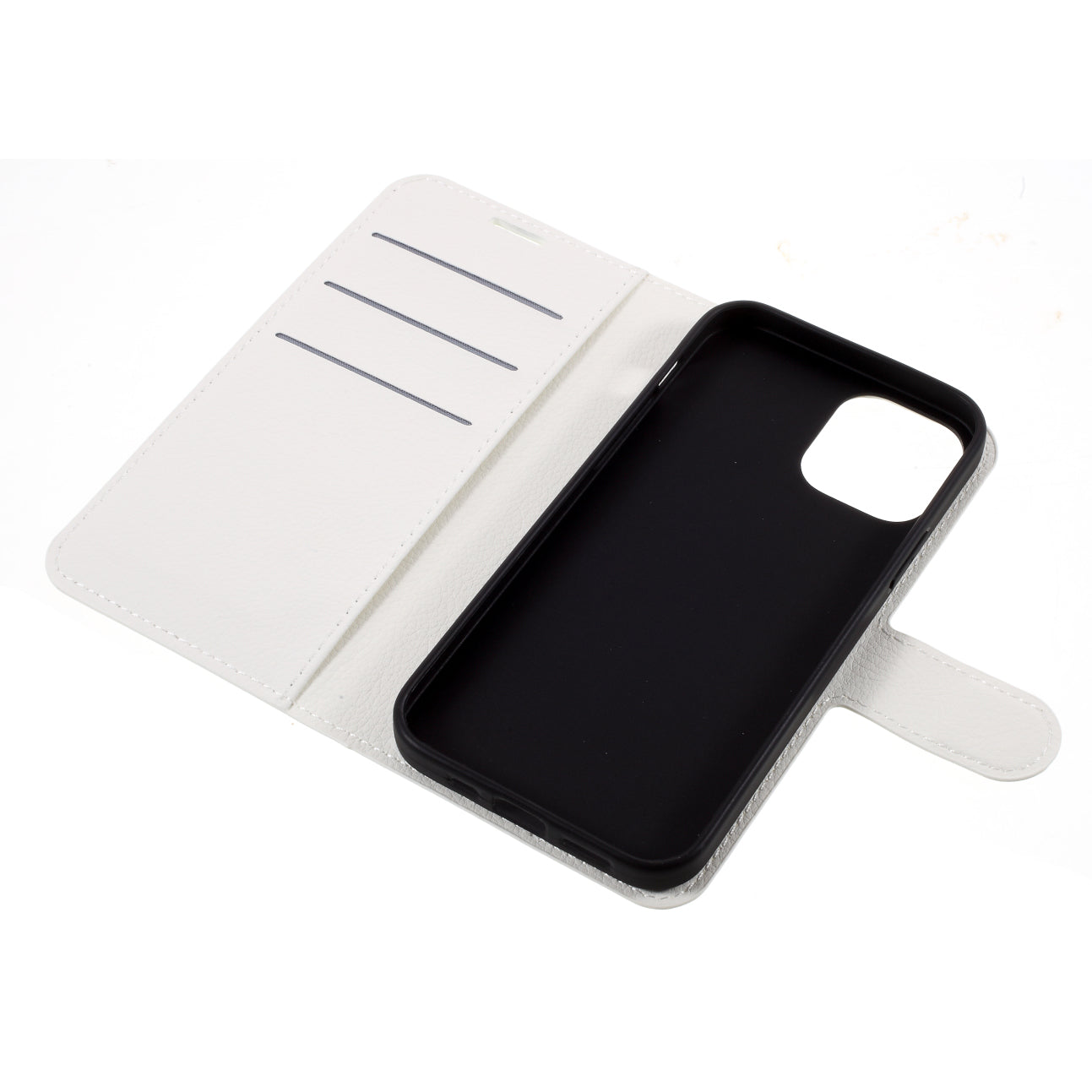 Litchi Surface Shell Leather Case with Stand for iPhone 12 Pro/12 Mobile Phone Accessories