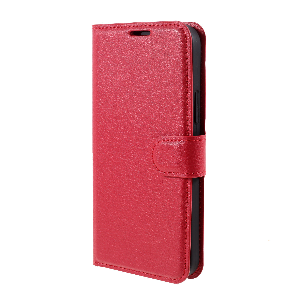 Litchi Surface Shell Leather Case with Stand for iPhone 12 Pro/12 Mobile Phone Accessories