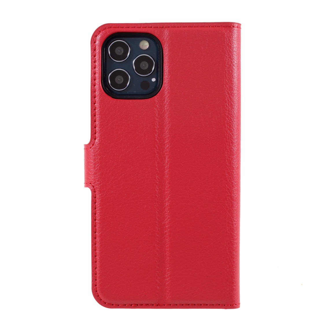Litchi Surface Shell Leather Case with Stand for iPhone 12 Pro/12 Mobile Phone Accessories
