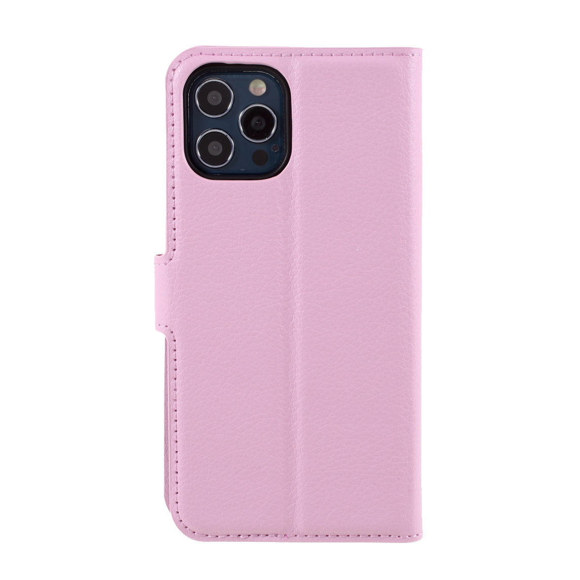 Litchi Surface Shell Leather Case with Stand for iPhone 12 Pro/12 Mobile Phone Accessories
