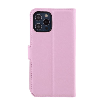 Litchi Surface Shell Leather Case with Stand for iPhone 12 Pro/12 Mobile Phone Accessories