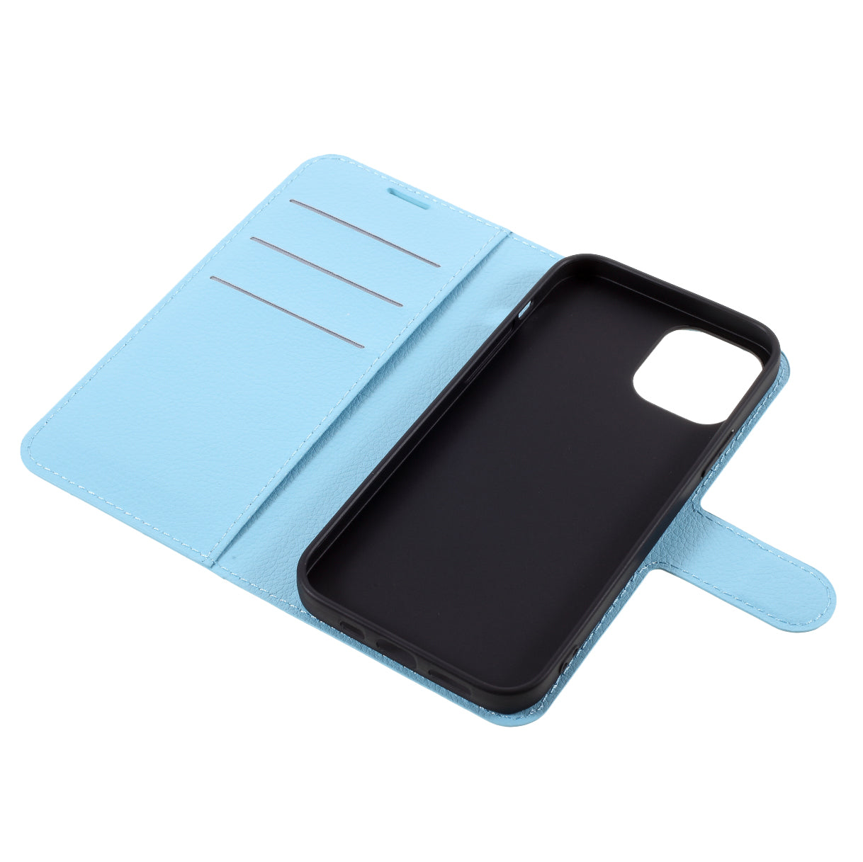 Litchi Surface Shell Leather Case with Stand for iPhone 12 Pro/12 Mobile Phone Accessories