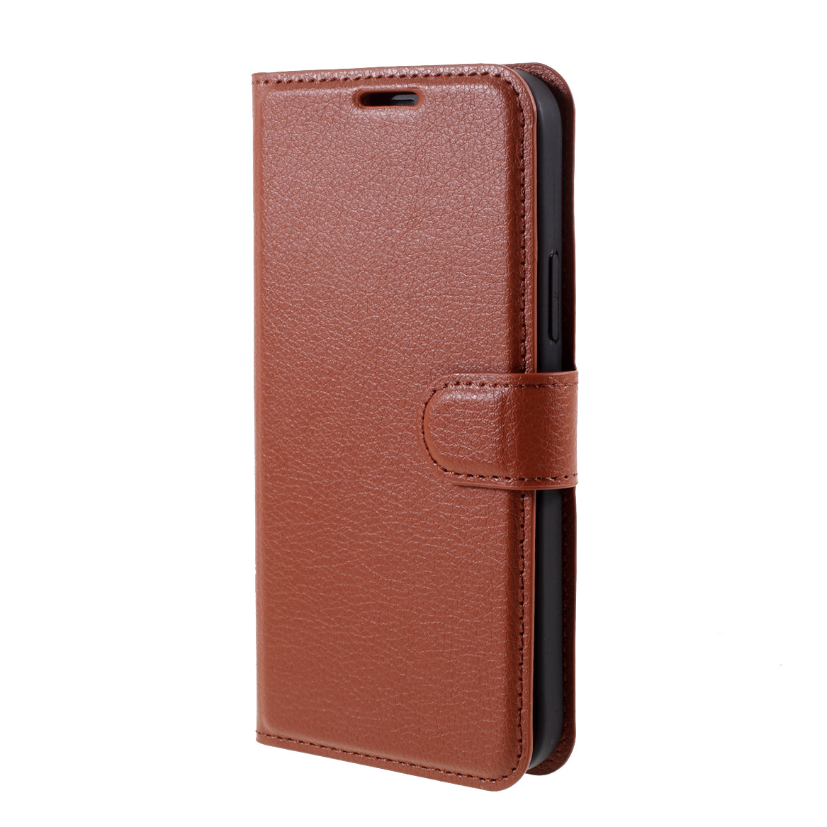Litchi Surface Shell Leather Case with Stand for iPhone 12 Pro/12 Mobile Phone Accessories