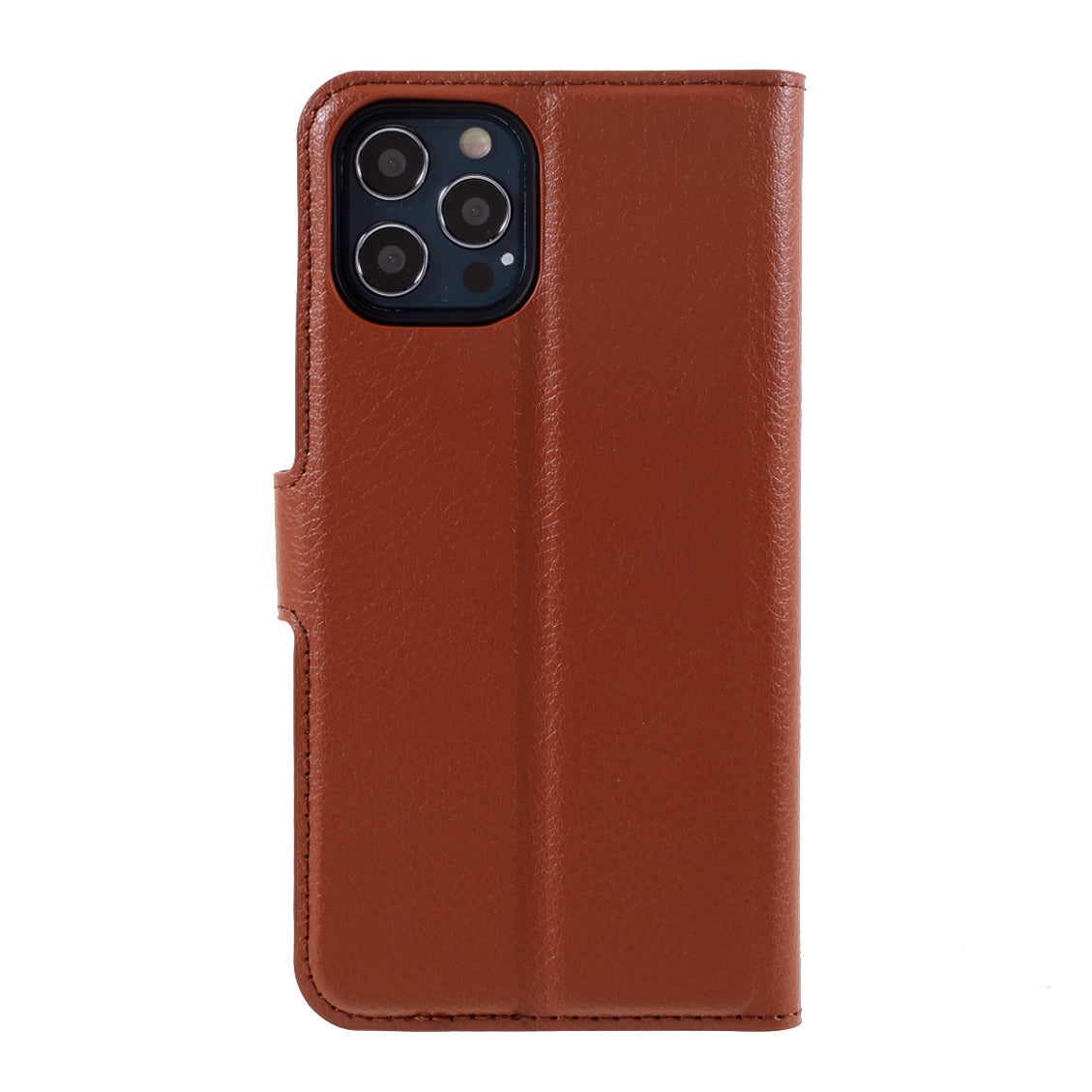 Litchi Surface Shell Leather Case with Stand for iPhone 12 Pro/12 Mobile Phone Accessories