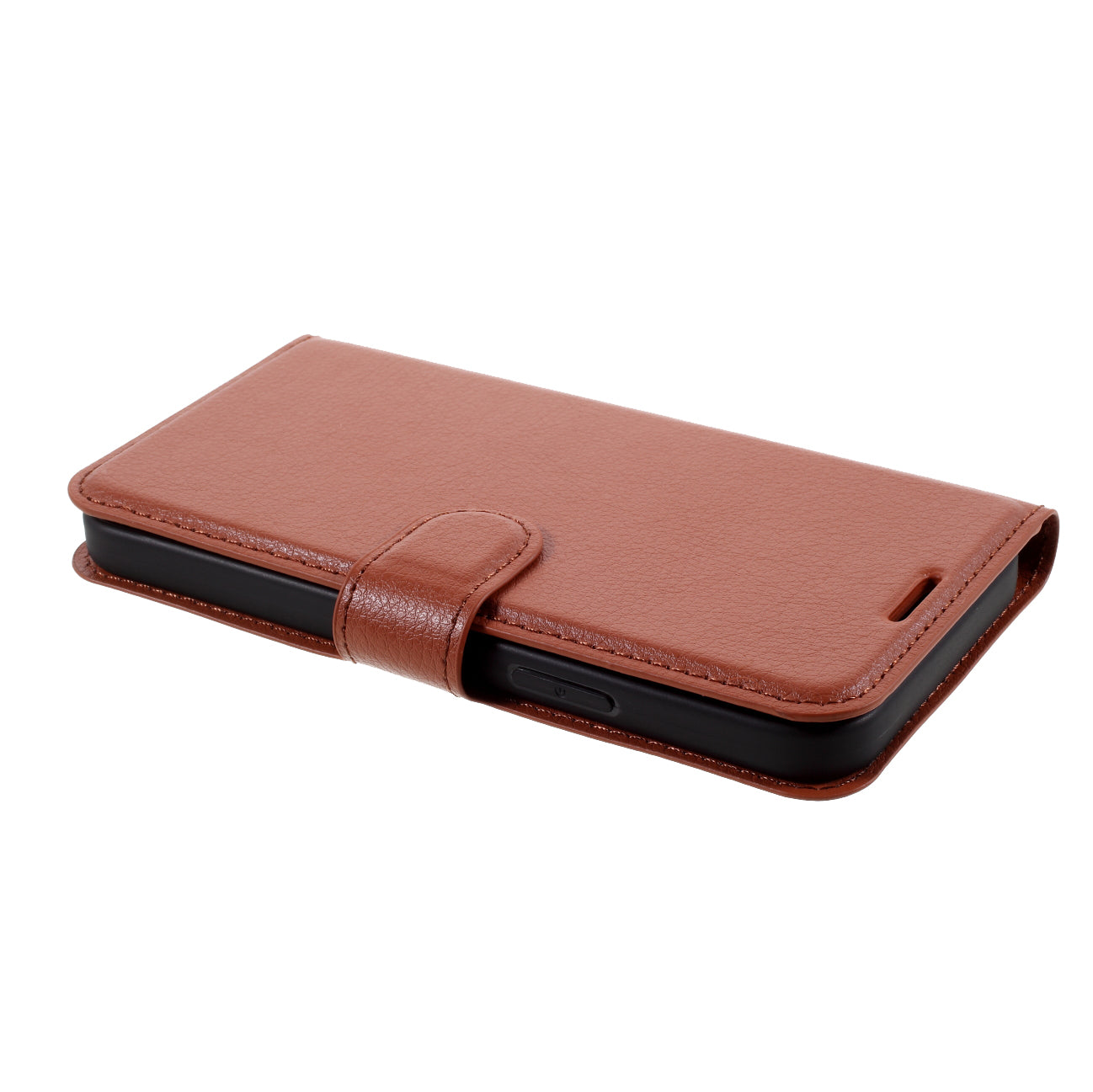 Litchi Surface Shell Leather Case with Stand for iPhone 12 Pro/12 Mobile Phone Accessories