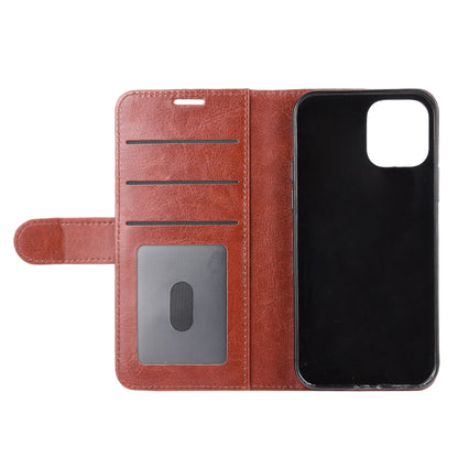 Crazy Horse Wallet Leather Stand Cell Phone Case for iPhone 12