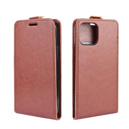 Vertical Flip Crazy Horse Leather Cell Phone Shell for iPhone 12