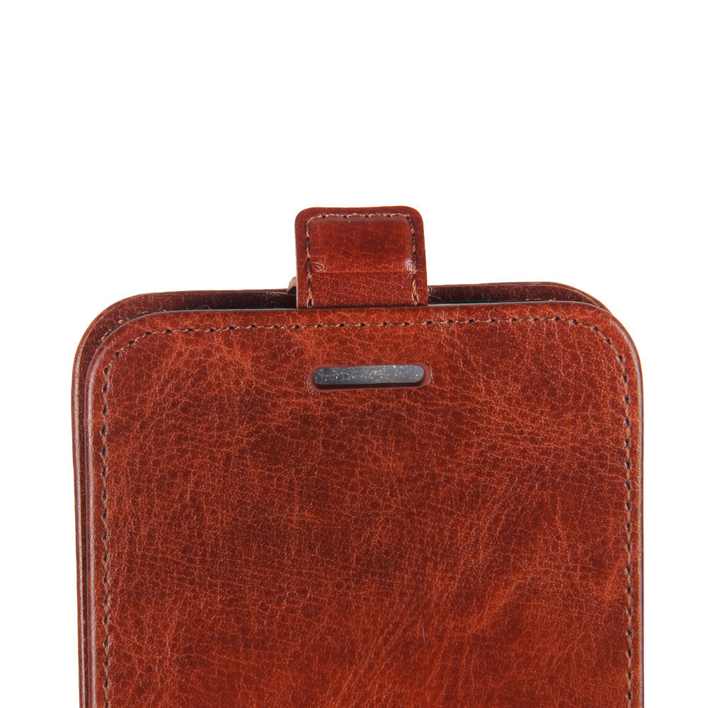 Vertical Flip Crazy Horse Leather Cell Phone Shell for iPhone 12