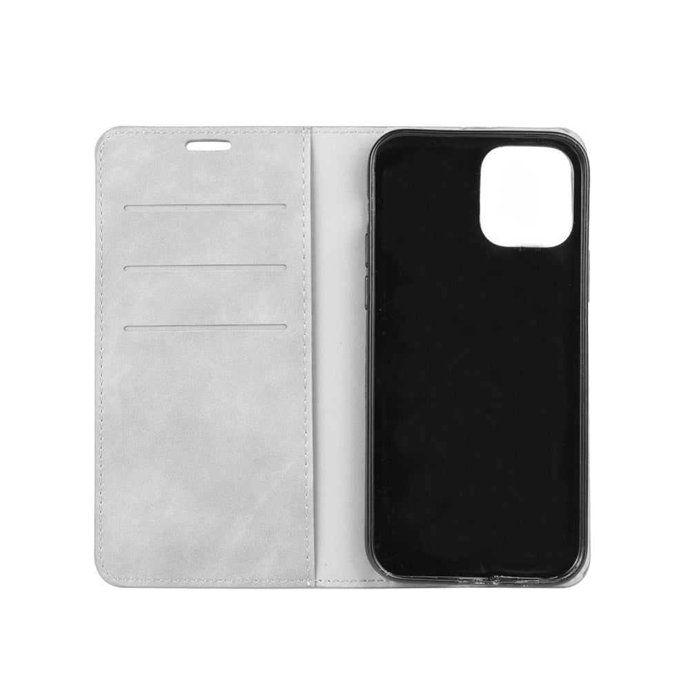 Silky Touch Leather Shell Wallet Stand Case for iPhone 12