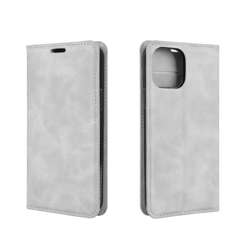 Silky Touch Leather Shell Wallet Stand Case for iPhone 12