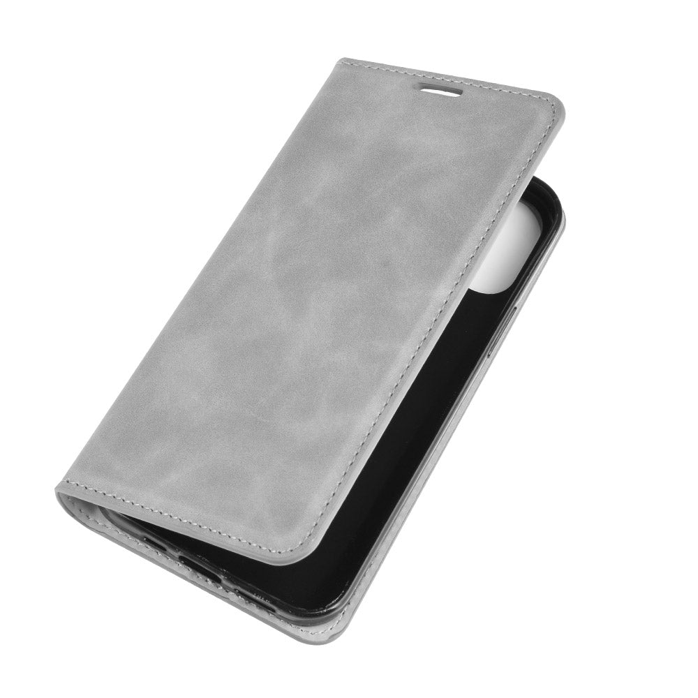 Silky Touch Leather Shell Wallet Stand Case for iPhone 12