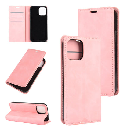 Silky Touch Leather Shell Wallet Stand Case for iPhone 12