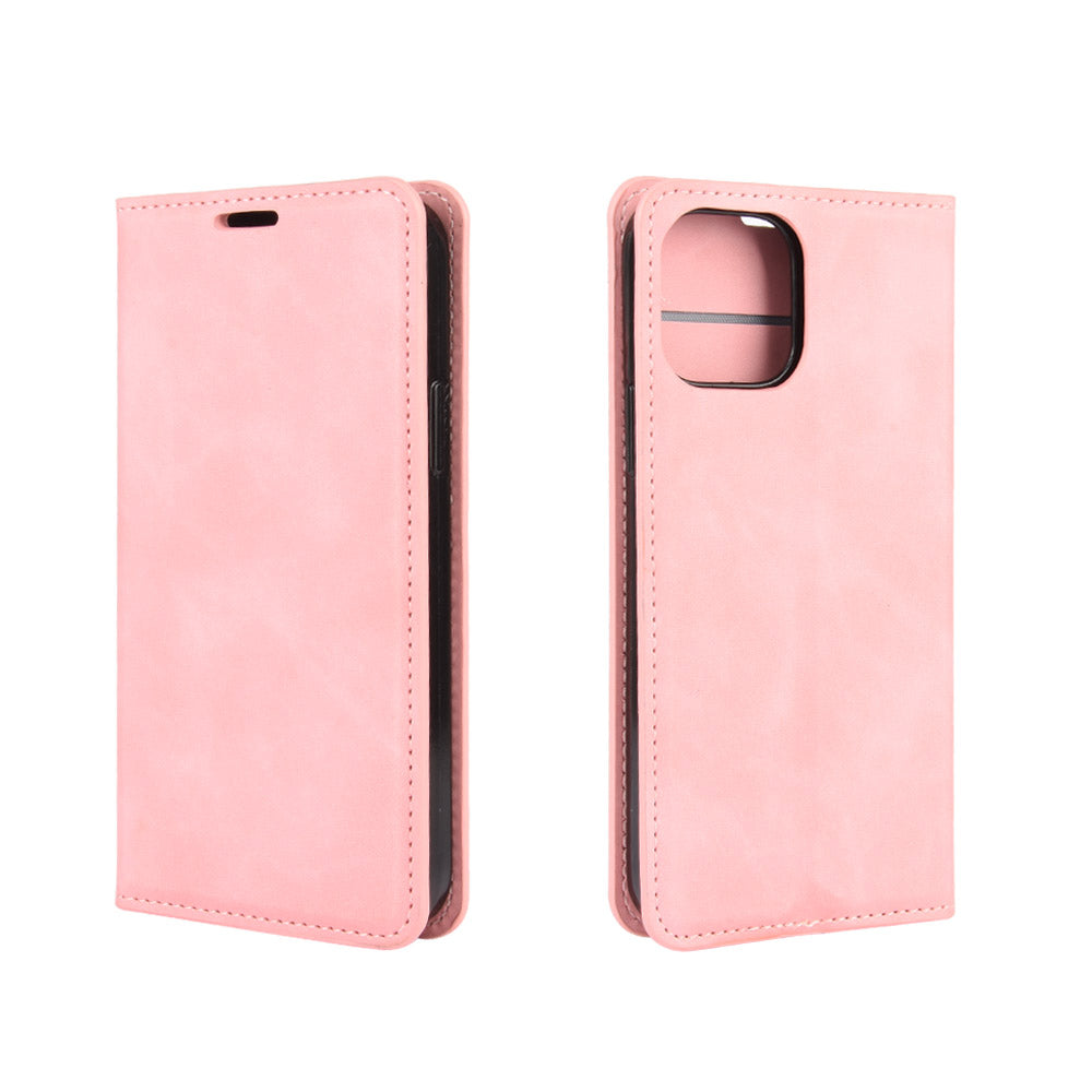 Silky Touch Leather Shell Wallet Stand Case for iPhone 12