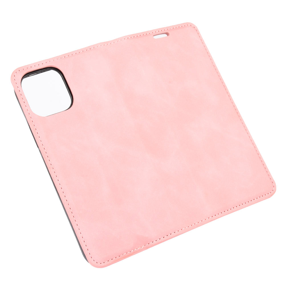 Silky Touch Leather Shell Wallet Stand Case for iPhone 12