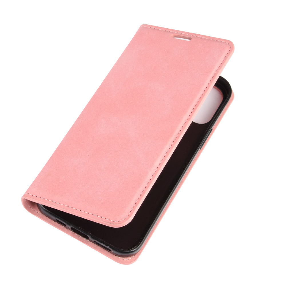 Silky Touch Leather Shell Wallet Stand Case for iPhone 12