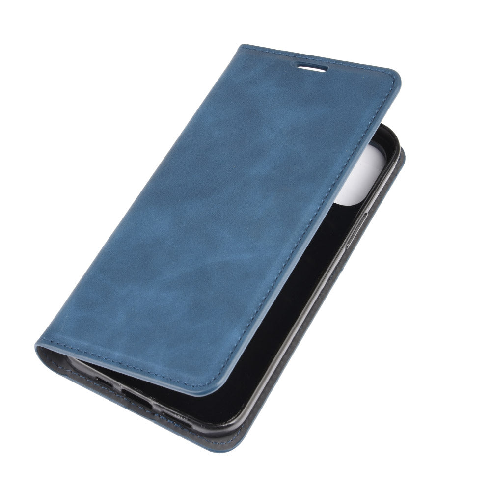 Silky Touch Leather Shell Wallet Stand Case for iPhone 12