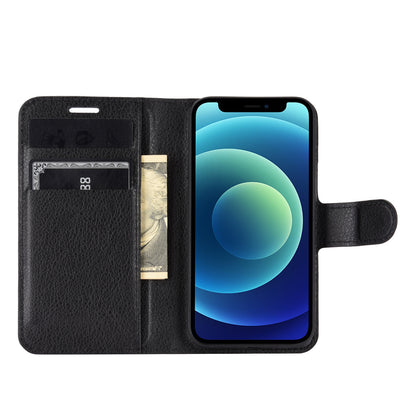 Litchi Texture Wallet Stand Leather Phone Cover for iPhone 12 mini Mobile Phone Accessories