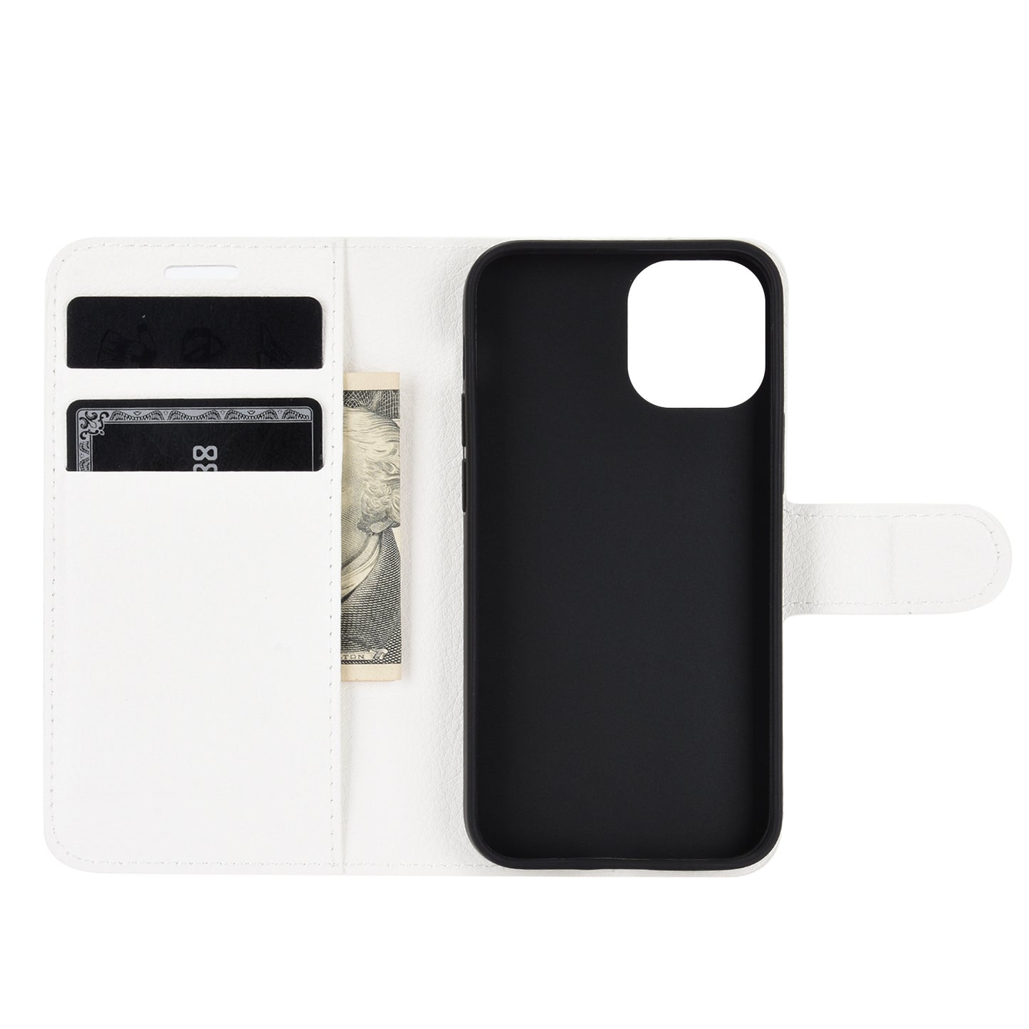 Litchi Texture Wallet Stand Leather Phone Cover for iPhone 12 mini Mobile Phone Accessories