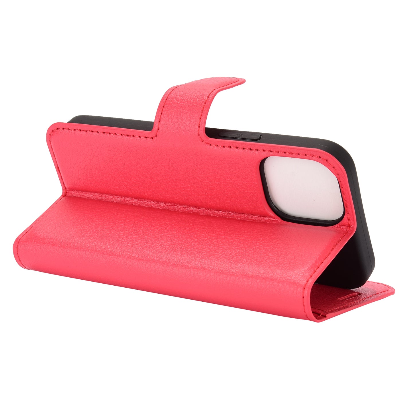 Litchi Texture Wallet Stand Leather Phone Cover for iPhone 12 mini Mobile Phone Accessories
