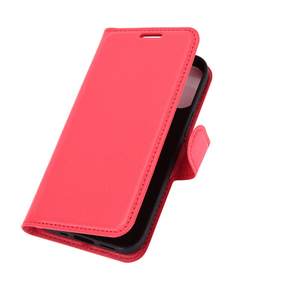 Litchi Texture Wallet Stand Leather Phone Cover for iPhone 12 mini Mobile Phone Accessories