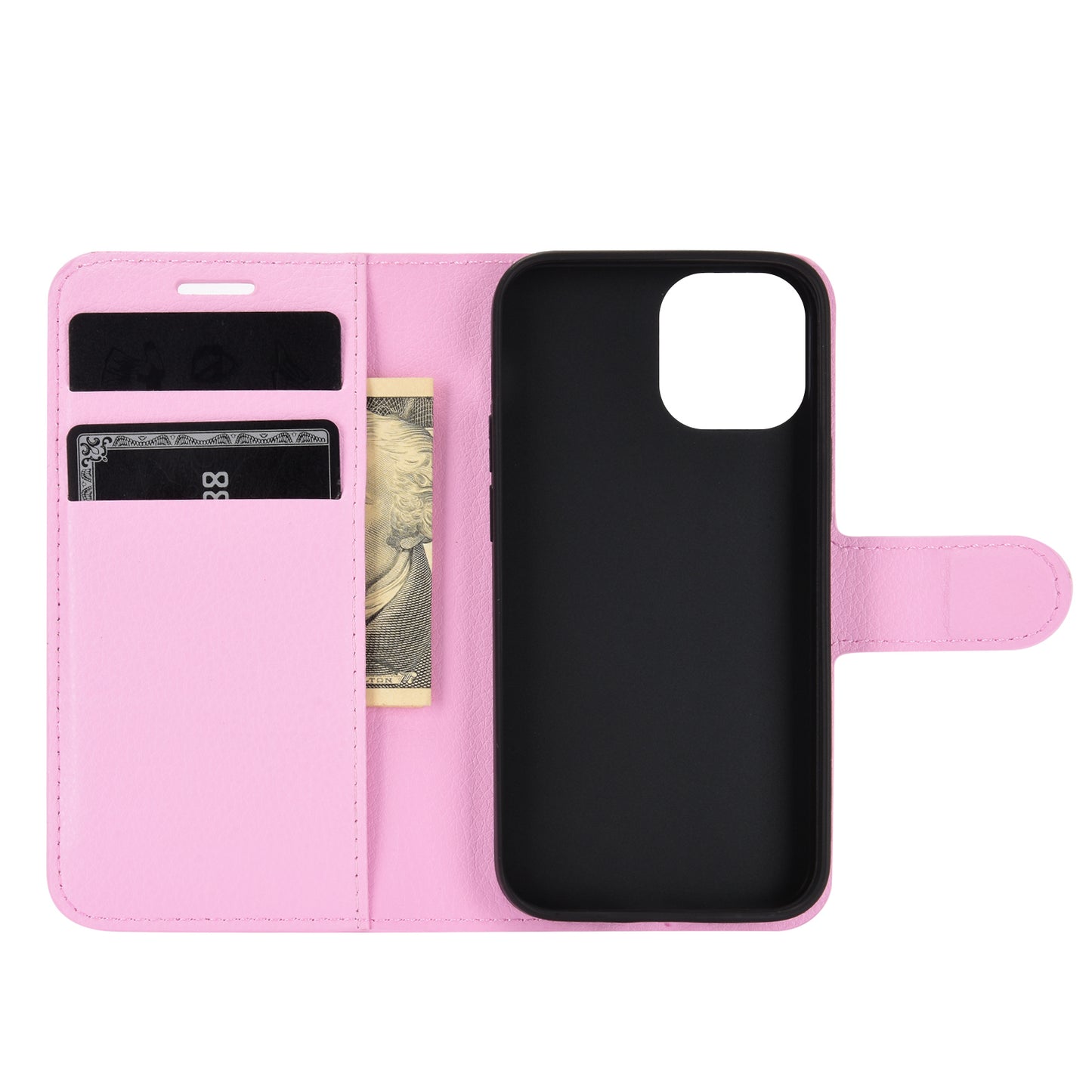 Litchi Texture Wallet Stand Leather Phone Cover for iPhone 12 mini Mobile Phone Accessories