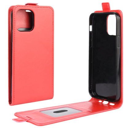 Vertical Flip Crazy Horse Leather Cell Phone Case for iPhone 12 mini