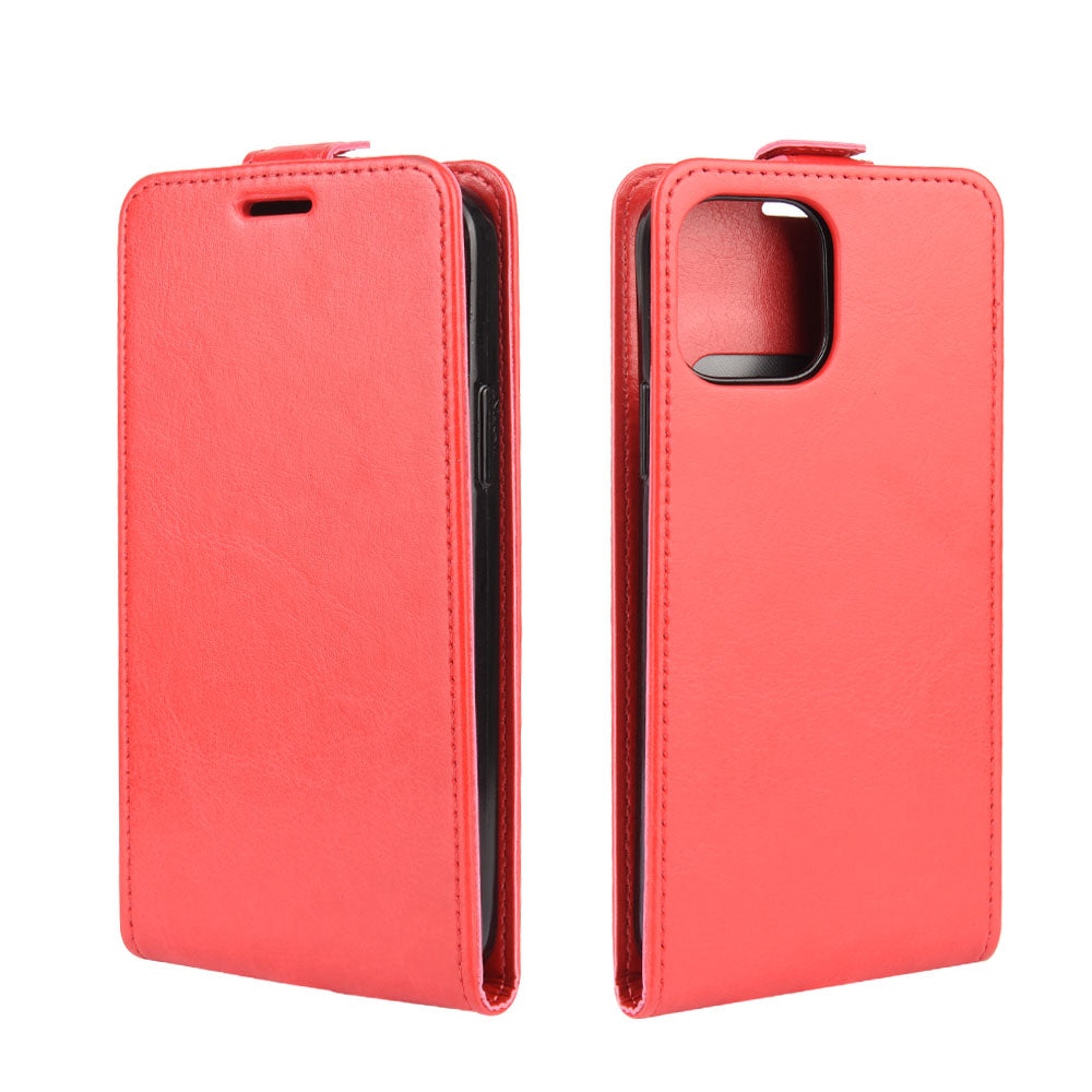 Vertical Flip Crazy Horse Leather Cell Phone Case for iPhone 12 mini