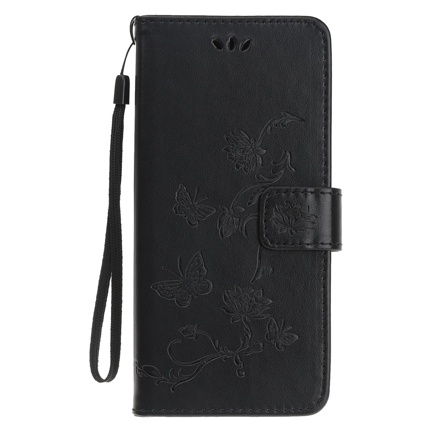 Imprint Butterfly Flower Wallet Leather Protective Case for iPhone 12 mini